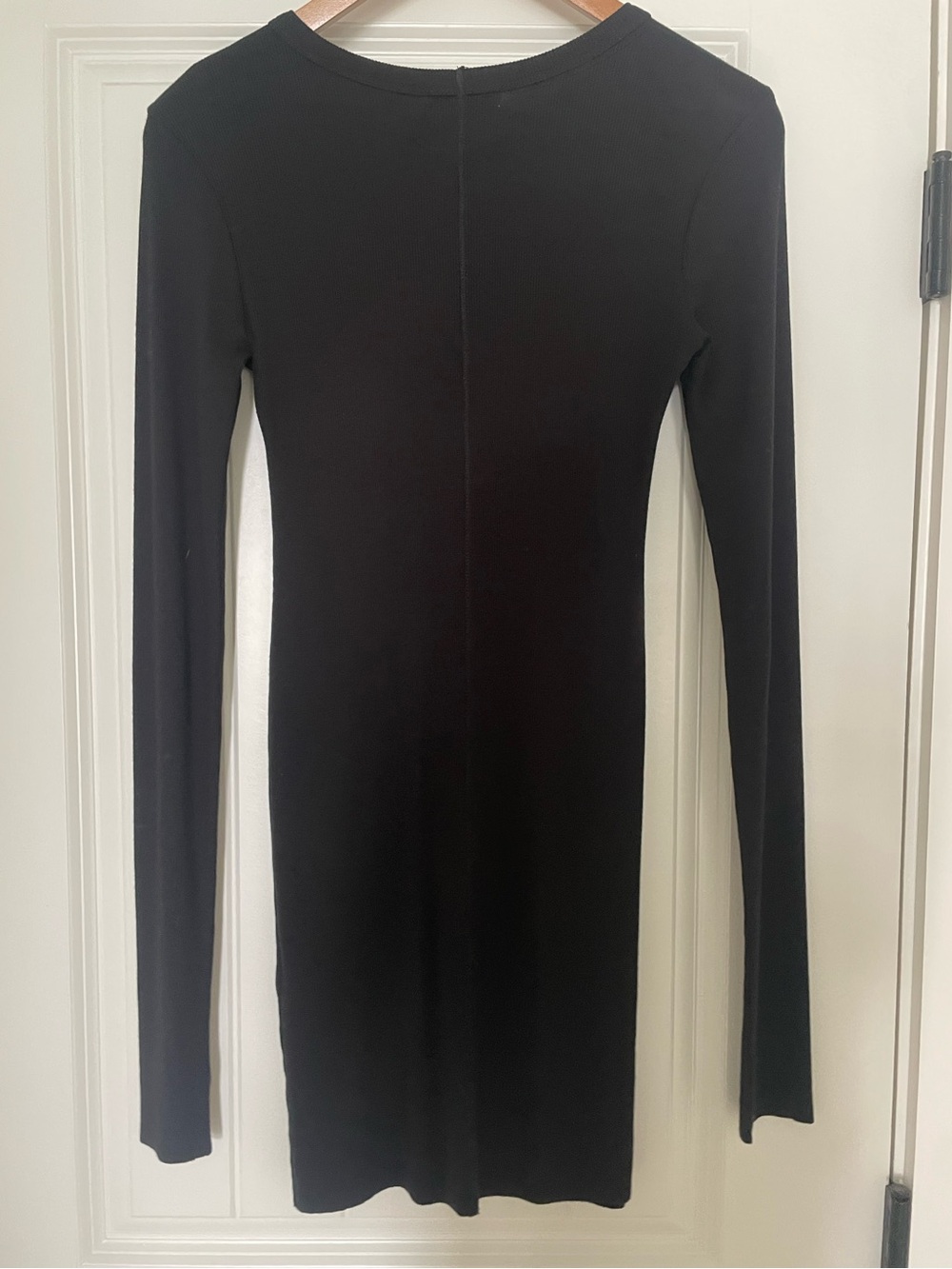 Eterne Long Sleeve Crewneck Mini Dress in Black - Picture 8 of 8